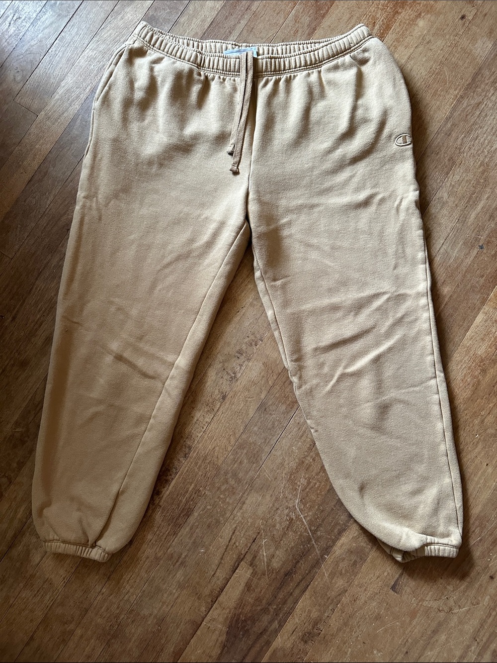 Champion Beige/Tan Fleece Joggers - Size L